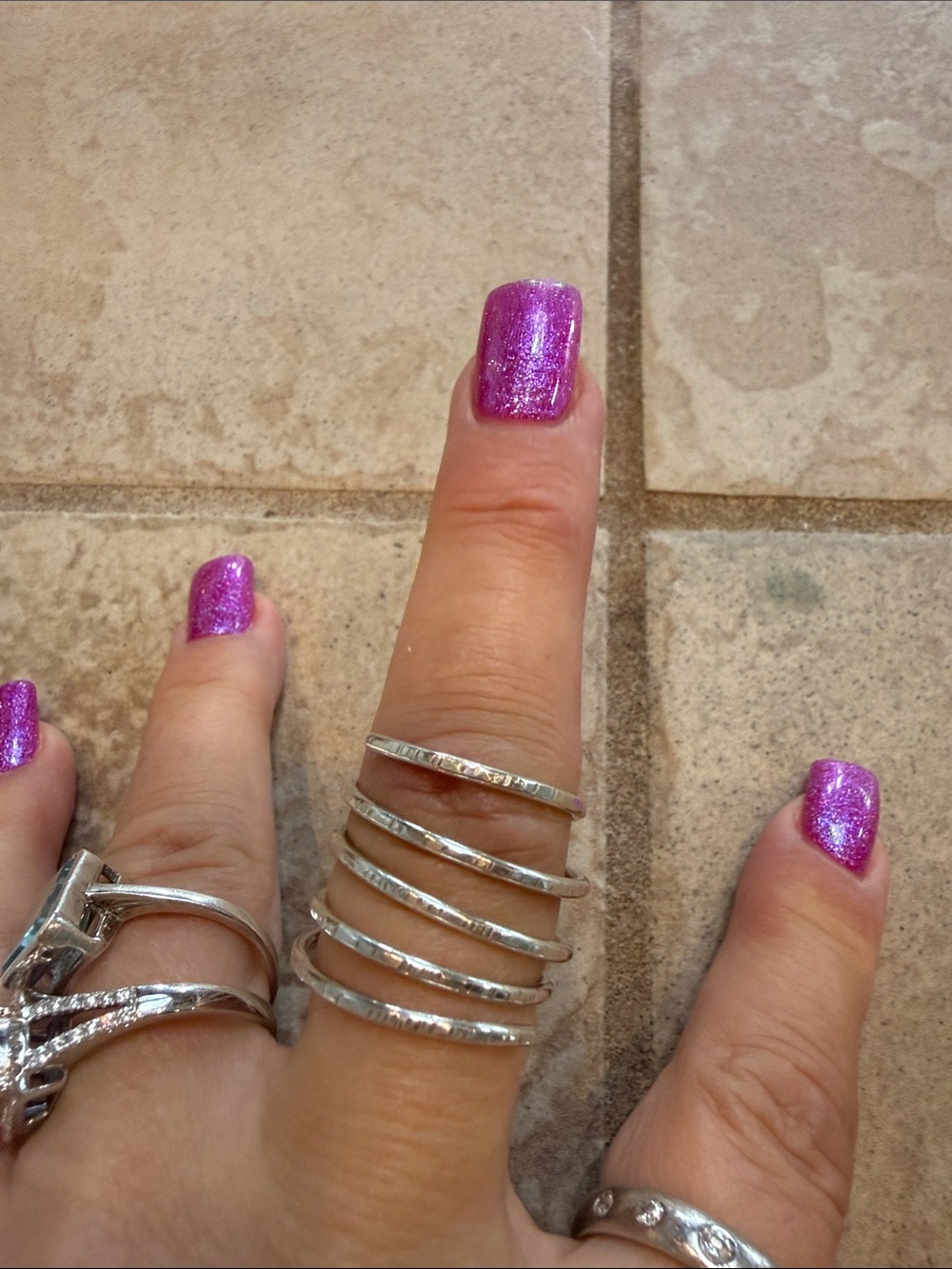Sterling Silver adjustable Wrap Ring - Silver